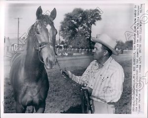 1954 Churchill Downs Race Horse Red Hannigan Trainer Homer Pardue Press Photo