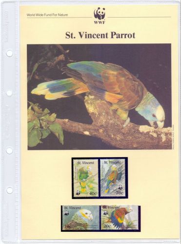 St. vincent  1989  wwf, parrot, mnh + 4 fdcs.