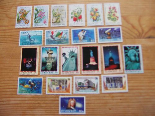 21 different u/m stamps from st vincent,excellent.