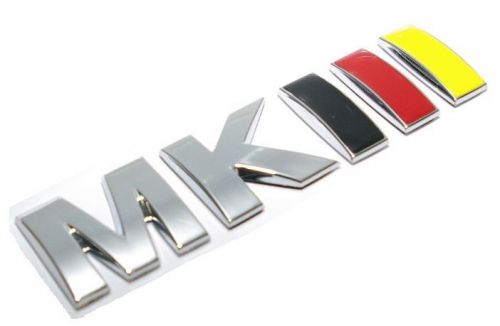 VW Golf Jetta Vento MK3 Rear Trunk Badge emblem &#034; MKIII &#034; GERMAN FLAG COLORS new