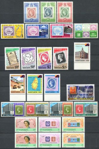 St. lucia / st. pierre &amp; miquelon / st. vincent stamps on stamps mnh