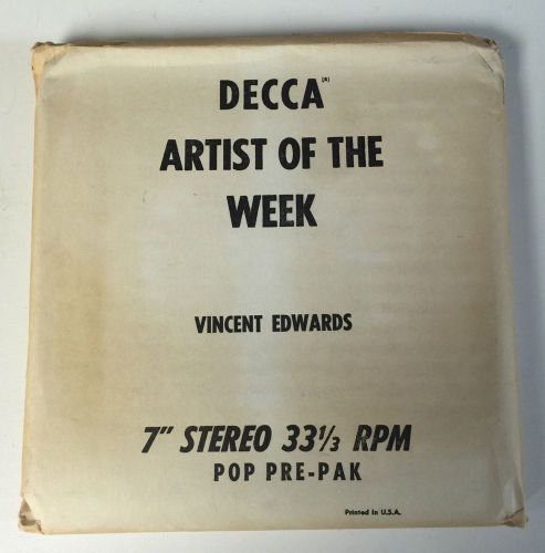 Vincent edwards 7&#034; juke box set 5 records mint from lp decca self titled