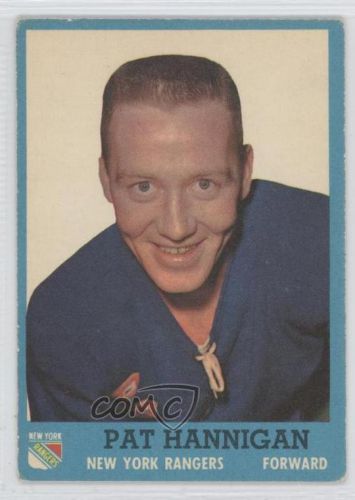 1962-63 Topps #64 Pat Hannigan New York Rangers Hockey Card 0q3