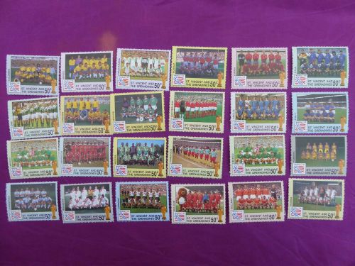 24 St Vincent &amp; The Grenadines 50c Stamps Football World Cup USA 1994