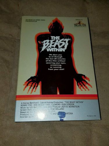 The Beast Within BETA not VHS silver box clamshell horror