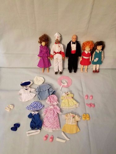 Lot of Orphan Annie Dolls Knickerbocker Molly Punjab Hannigan Warbucks Outfits