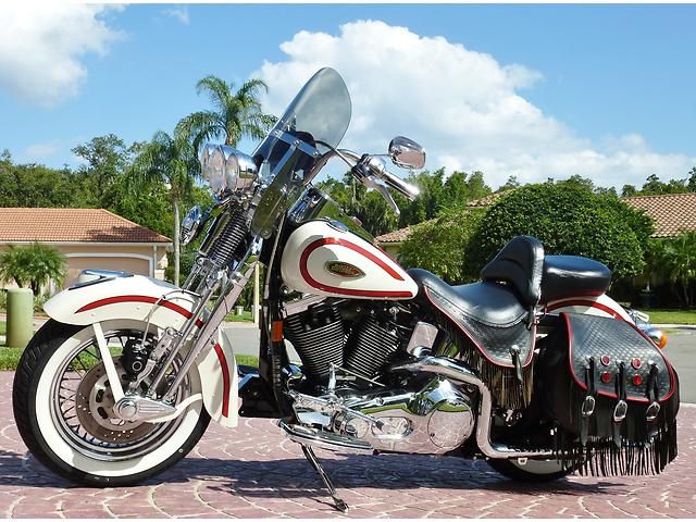 1997 HERITAGE SPRINGER LOADED VINTAGE CHROME & LEATHER LOW MILES EXC.CONDITION