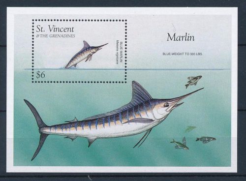 [33336] St. Vincent &amp; Grenadines 1996 Marine Life Fish MNH Sheet