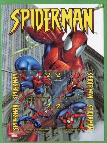 SPIDERMAN Marvel Mini Sheet of 4 #3145 MNH - St.Vincent E138