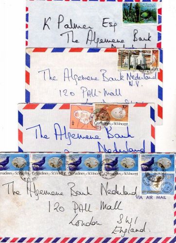 ST VINCENT AIRMAIL COVERS FROM COLLECTION E2