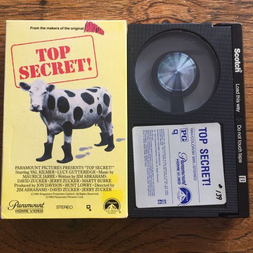 Top Secret! Beta Betamax Comedy Val Kilmer Paramount Home Video