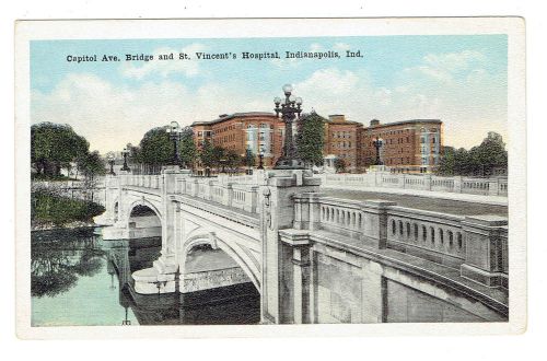 Indianapolis Indiana Capitol Ave Bridge &amp; St Vincent&#039;s Hospital