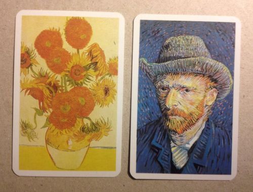 Playing cards swap 2 single artist cards . vincent van gogh