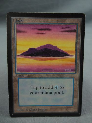 MTG Magic The Gathering Card X1: Island - BETA Basic Land MP