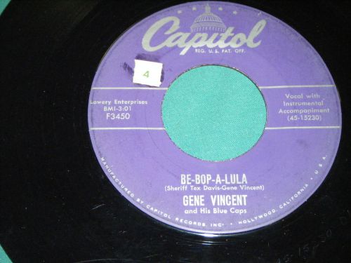 Gene Vincent 45 Be-Bop-A-Lula 1956