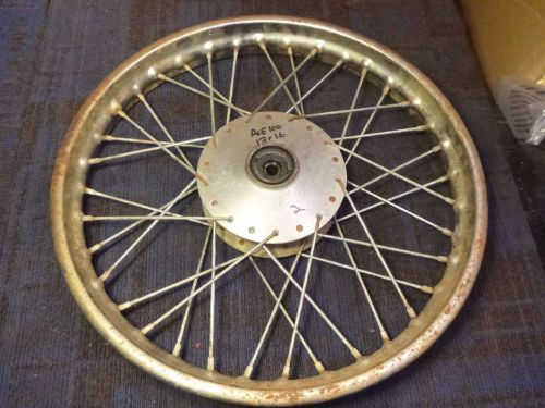 Hodaka Ace 100 front wheel rim hub chrome spoke 17&#034; Takasago #2