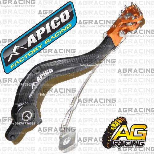 Apico black orange rear brake pedal lever for husaberg fe 501 2014 motox enduro
