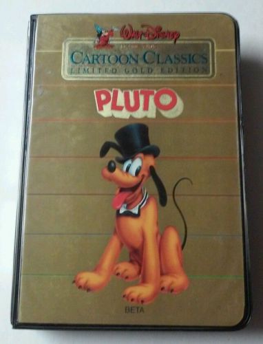 PLUTO Walt Disney Cartoon Classics Limited Gold Edition BETA Tape Betamax