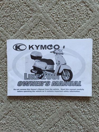 Z kymco like 50 2t scooter moped owner&#039;s drivers manual owners