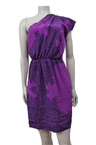 TWELFTH STREET BY CYNTHIA VINCENT Purple One Shoulder Dress S