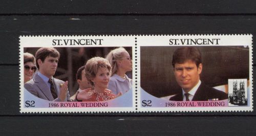 St vincent mnh royal wedding fergie nancy reagan pair high value 1986 23-018