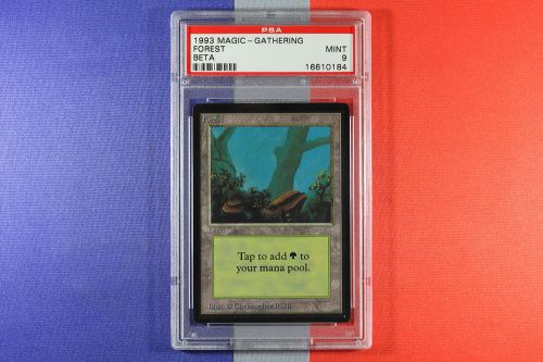 Forest - a rocks - beta graded psa 9 mint magic card (id# 16610184) abugames