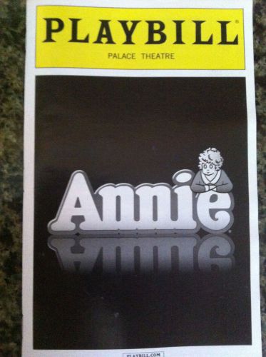 Annie the musical playbill Broadway NYC Jane Lynch Glee Miss Hannigan