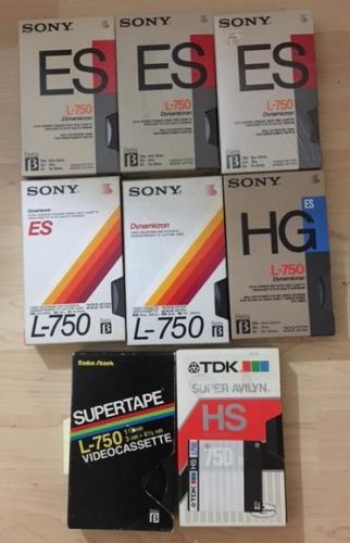 Lot of 8 Beta Tapes Sony TDK Radio Shack L-750
