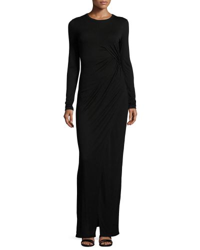 NWT $325 A.L.C. Vincent Long-Sleeve Maxi Dress in Black - size Medium!