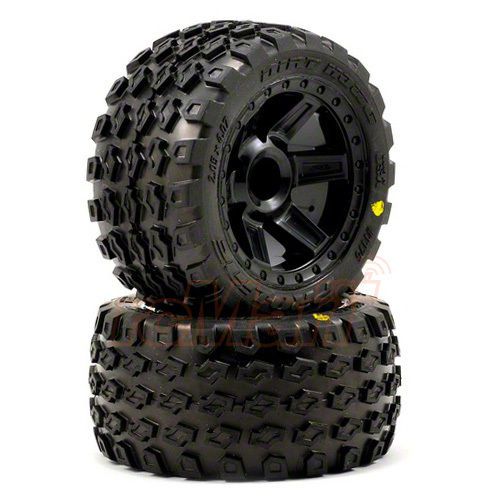 Pro-line dirt hawg 2.8 30 series desperado nitro rear wheels m2 black #1175-12