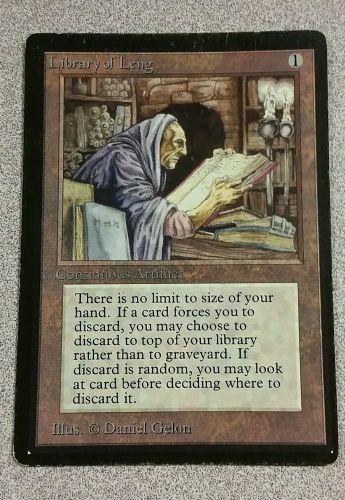 Library of leng misprint Beta mtg Magic the Gathering