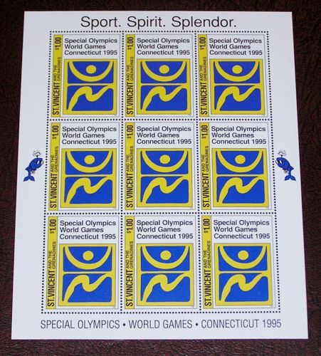 St. Vincent 2182 Sheet Special Olympics MNH