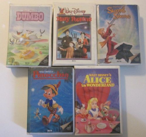 5 Disney Beta Movies Alice In Wonderland Pinocchio Sword Stone Dumbo Poppins