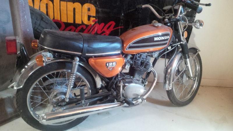 Vintage 1970 Honda CB125 Museum Quality Restoration, New Old Stock Parts