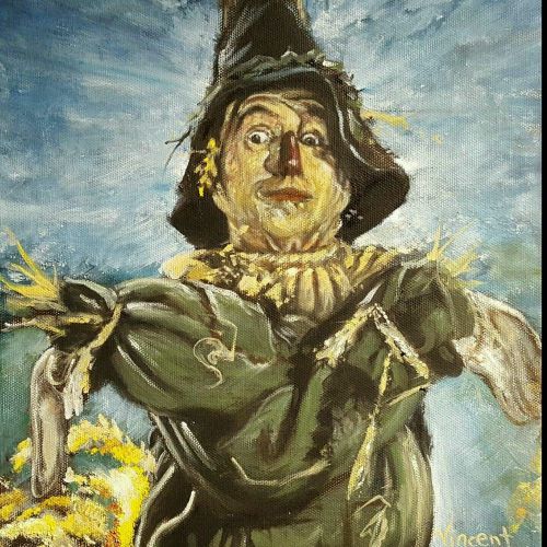SCARECROW RAY BOLGER WIZARD OF OZ PRINTS BY ARTIST VINCENT MYRAND