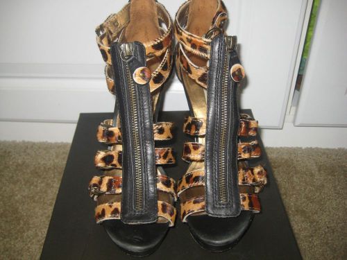 Women&#039;s CYNTHIA VINCENT leopard wedge sandals, sz 9!