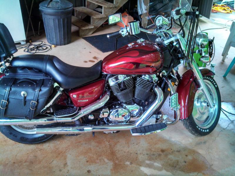 2002 1100 Honda Shadow Sabre with leather bags and windshield
