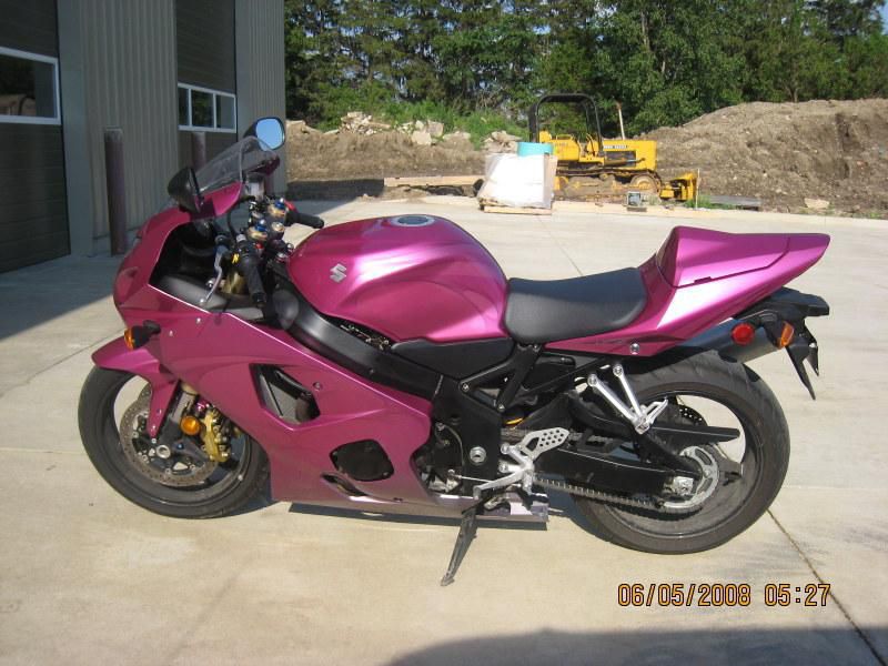 04 Suzuki GSX-R750 like new, custom pink / purple / gray paint