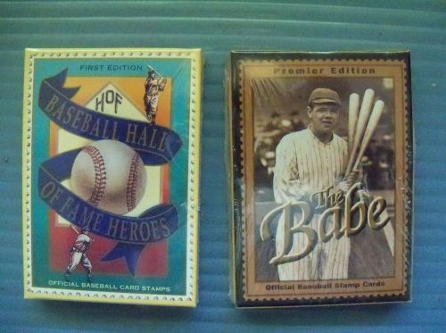 Babe Ruth &amp; Hall of Fame Official Baseball Card Stamps St Vincent &amp; Guyana
