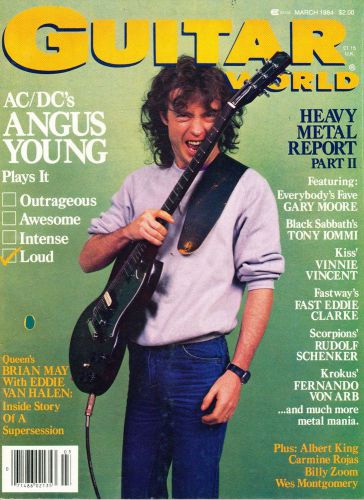 Guitar world march 1984 angus young gary moore tony iommi vinnie vincent