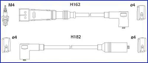 HUCO Ignition Spark Plug Wire KIT Fits VW Transporter T3 1.0-2.1L 1980-1998