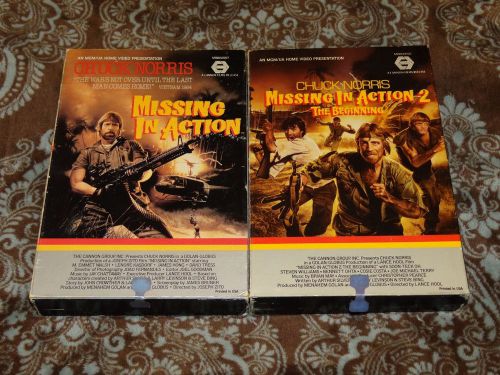 Missing in Action 1 &amp; 2: The Beginning (Betamax, 1985) OOP MGM Beta Chuck Norris