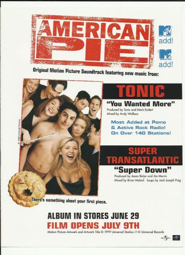 TONIC You wanted Trade Ad POSTER for American Pie CD TARA REID Alyson Hannigan