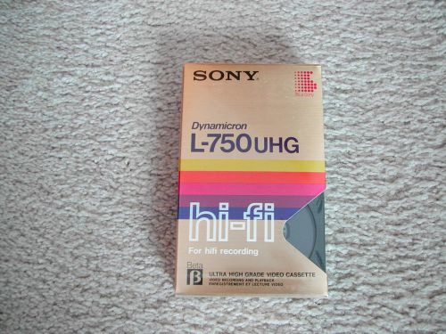 Four (4) Sony Dynamicron L-750 UHG Hi-Fi Beta Recording Video Tapes (sealed)