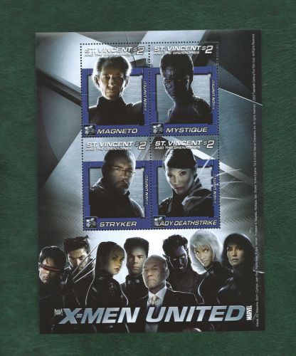St Vincent and the Grenadines X-MEN UNITED Minisheet MNH