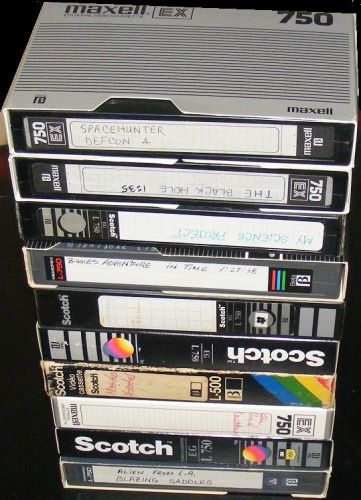 Lot of 10 used name brand Beta video tapes use as blanks FREE SHIPPING