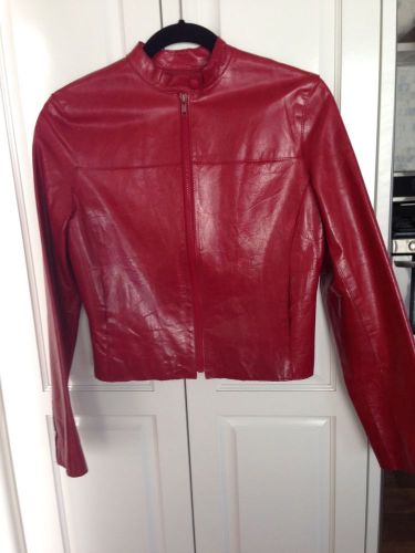 Red Leather jacket by St.Vincent XS