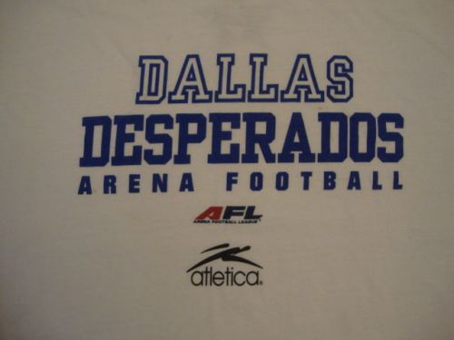 Dallas desperados arena football afl texas souvenir white t-shirt xl