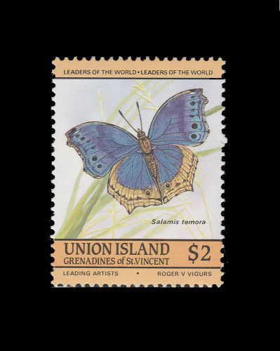 Union Island of St. Vincent, Butterfly $2 Salamis temora MNH