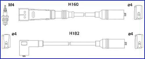 HUCO Ignition Spark Plug Wire KIT Fits SEAT Ibiza VW Vento 1.8-2.0L 1988-2002